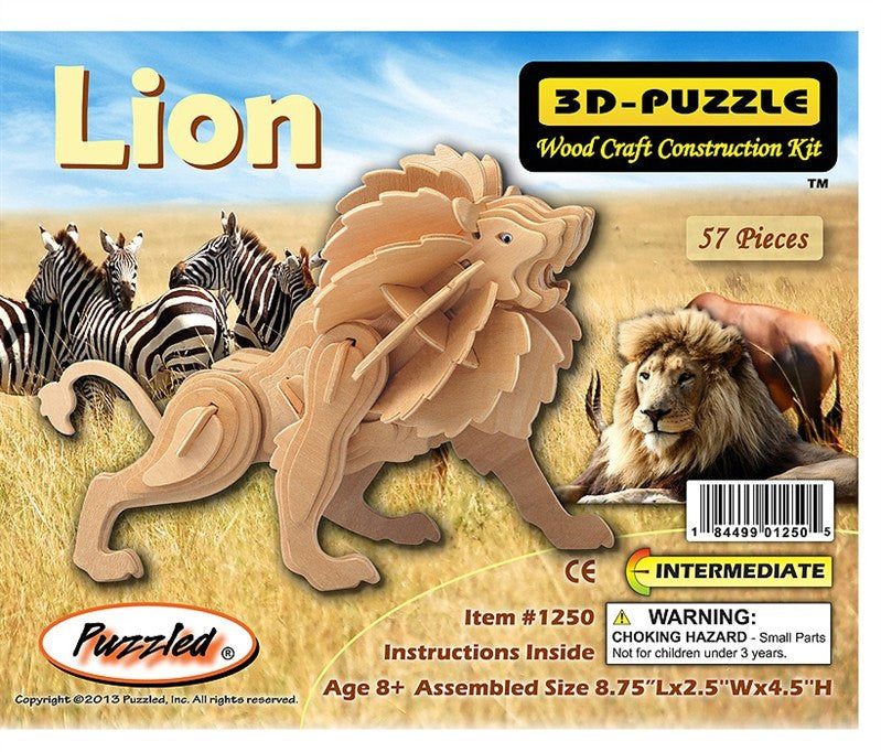 3D Puzzles - Lion (57 pcs) – Wonder Gears 3D Puzzle