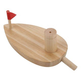 Pine Wooden Toy Balloon Boat