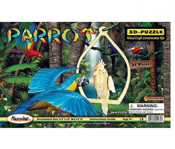 3D Puzzles - Parrot (31 pcs)