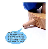 Pine Wooden Toy Balloon Boat
