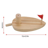 Pine Wooden Toy Balloon Boat