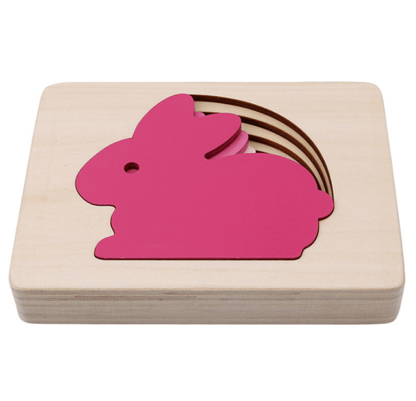 Wooden Multi-layer Colorful Animal Puzzle