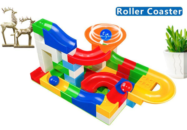 Buy 4 Get 3 Crazy Happy Ball - Marble Race Track - 48 Large Pieces Set