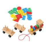 Wooden Geometric Train Truck