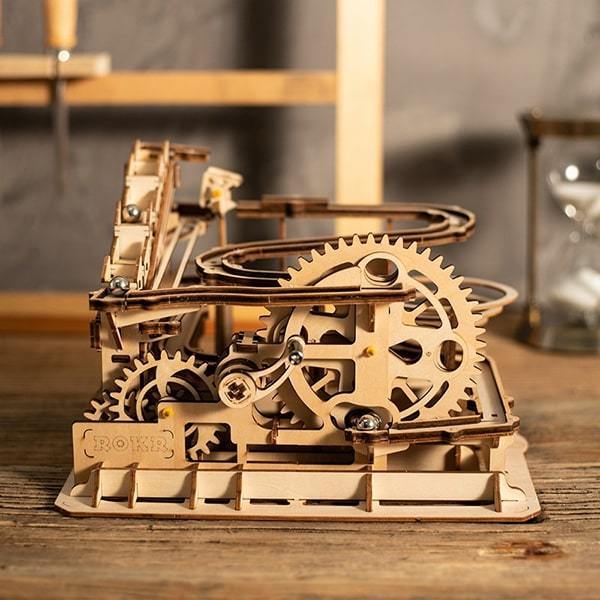 Wooden Mechanical DIY Puzzle - Watersheel Coaster