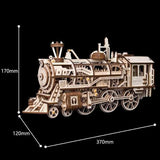 Wooden Mechanical DIY Puzzle - Locomotive