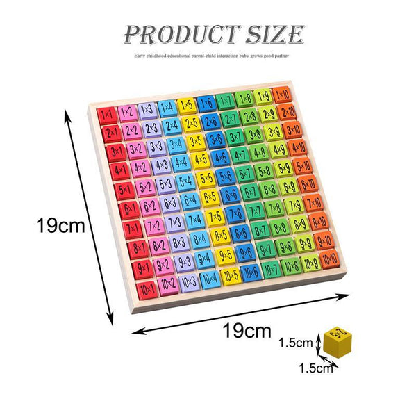 Wooden Montessori Multiplication Table