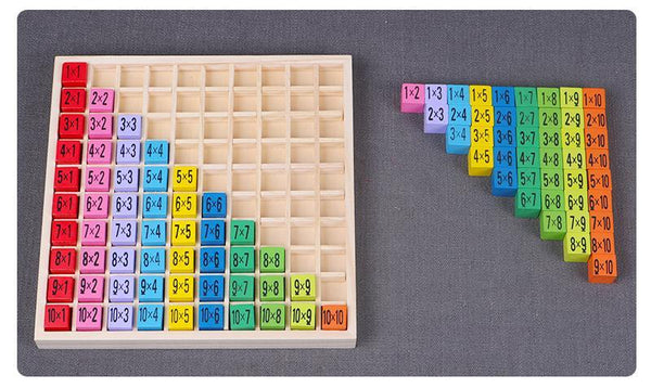 Wooden Montessori Multiplication Table