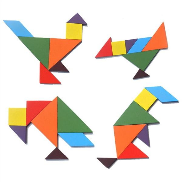 Wooden Tangram Jigsaw Puzzle Toy