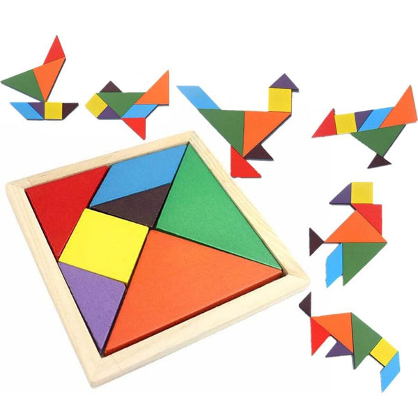 Wooden Tangram Jigsaw Puzzle Toy