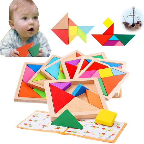 Wooden Tangram Jigsaw Puzzle Toy