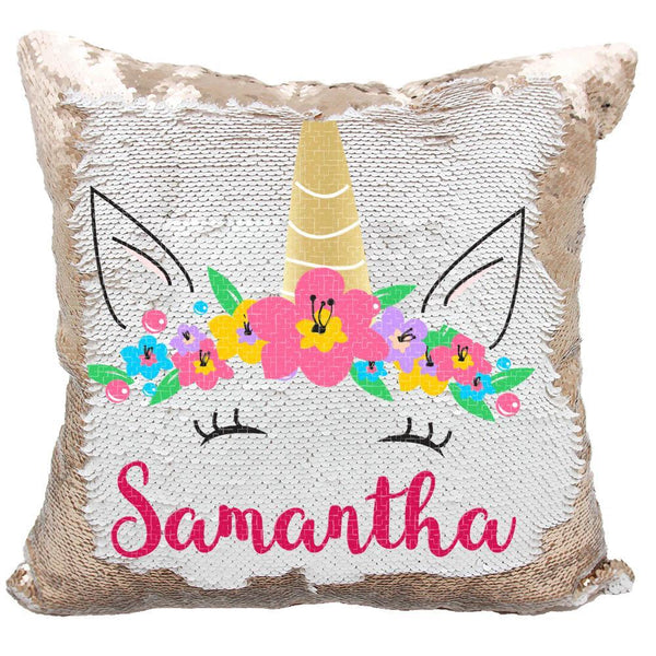 Personalized Unicorn Sequin Pillow Case